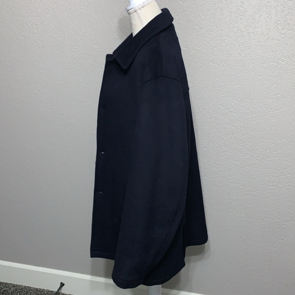 Robert Graham Navy Wool Pea Coat M - Picture 2 of 12